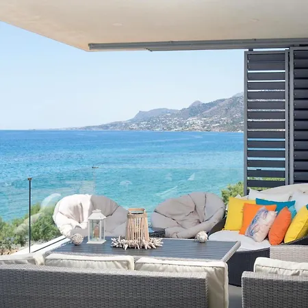 ヴィラ Seafront Luxury Moonlight In South East Crete With Breathtaking Views Makrýgialos